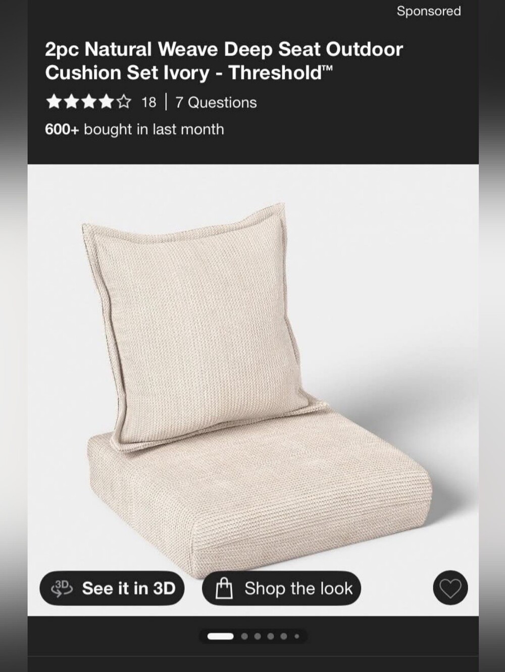 Threshold Natural Weave Accent Pillow Set in Ivory